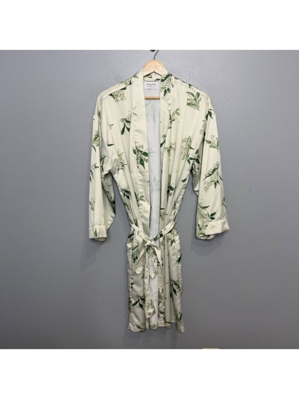 POTTERY BARN X MONIQUE LHUILLIER lily of the valley robe size XS/S